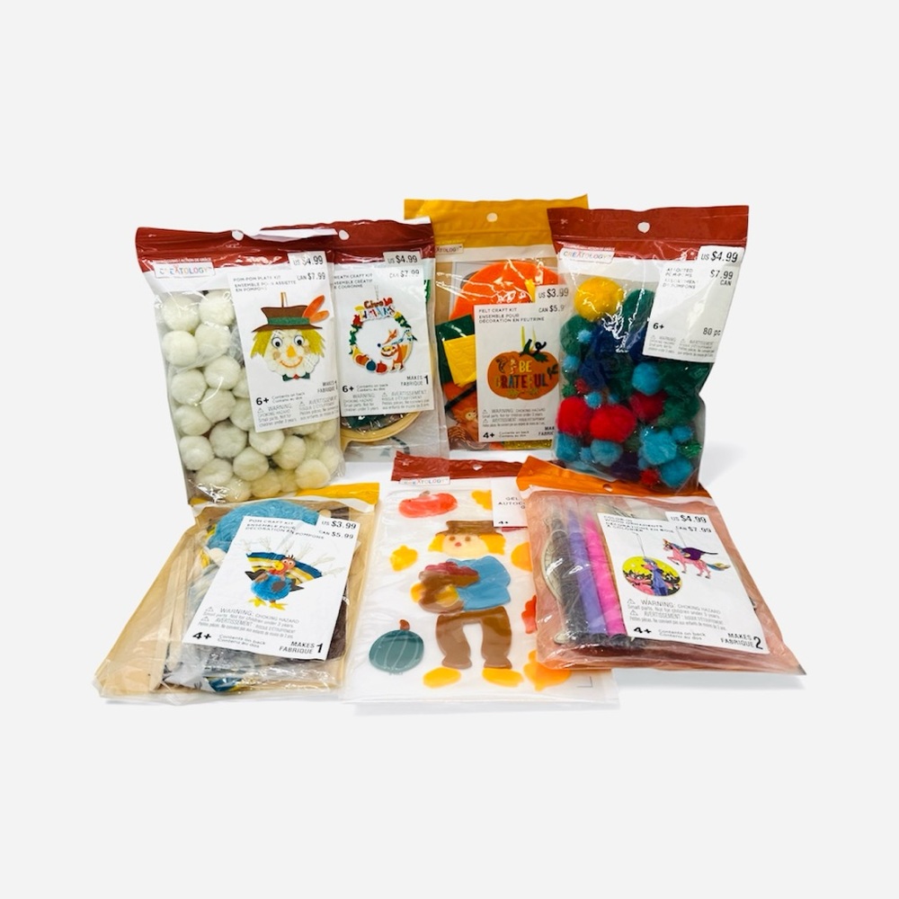 Assorted Craft Kits Thanksgiving, Fall, Halloween, 7 pc